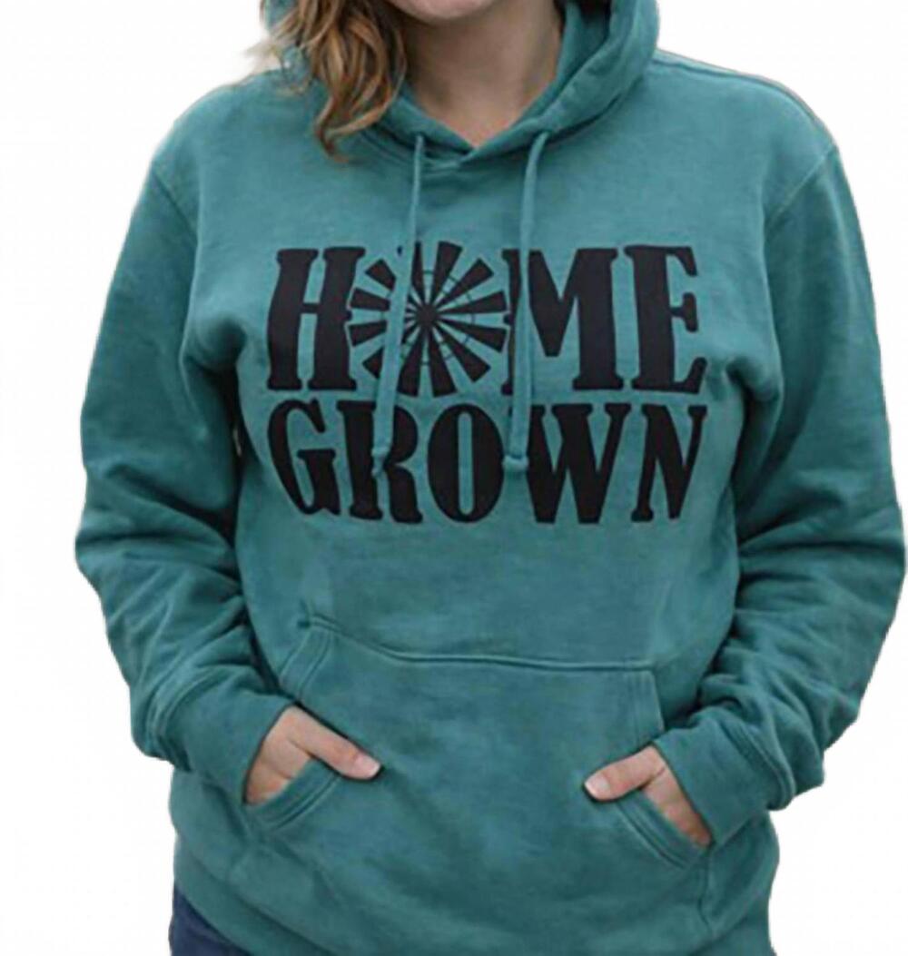 NEW LEGEND OR LIES home grown boyfriend fit soft hoodie in eucalyptus blue